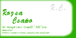 rozsa csapo business card